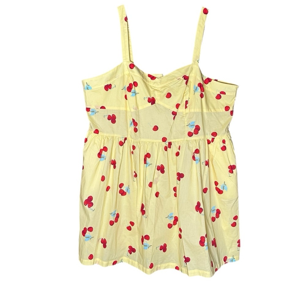 NWT ModCloth Peace Of Mind In The Sunshine Fit & Flare Sundress Cherries Size 3X